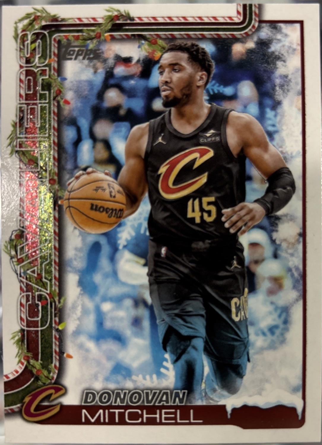 2025 Topps Holiday SSP Variation Donovan Mitchell #SSV-CC card