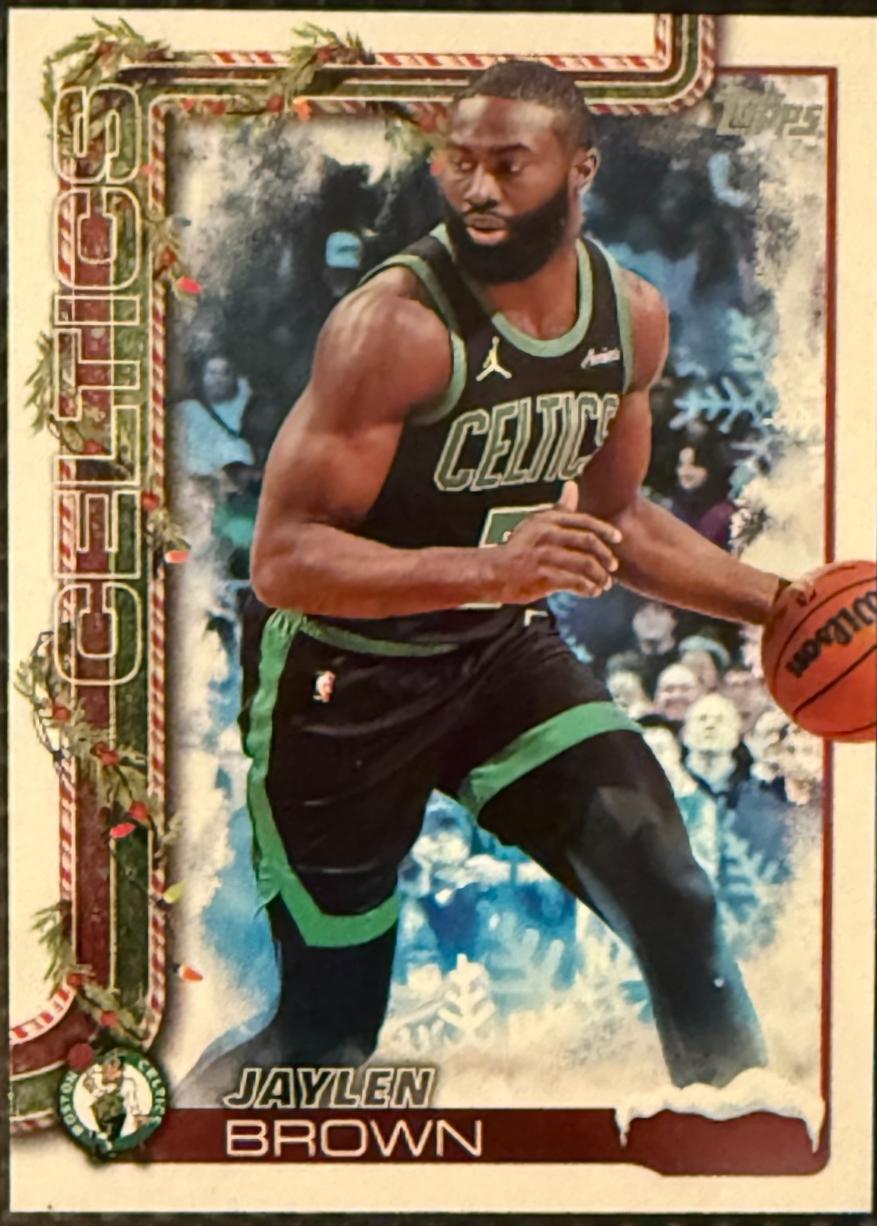 2025 Topps Holiday SSP Variation Jaylen Brown #SSV-JT card
