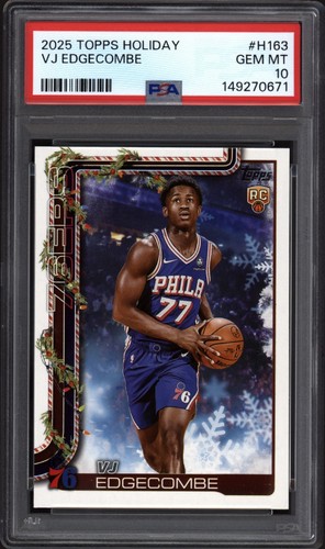 2025 Topps Holiday VJ Edgecombe #H163 card