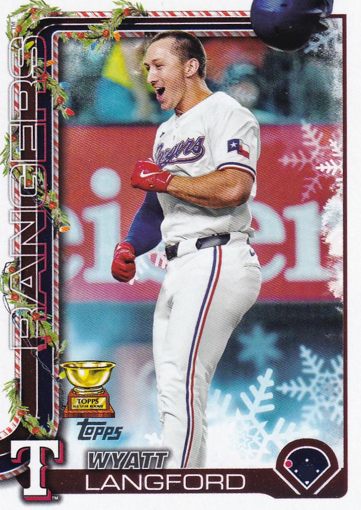 2025 Topps Holiday Wyatt Langford [Backs Short Print Variation] #H87 card