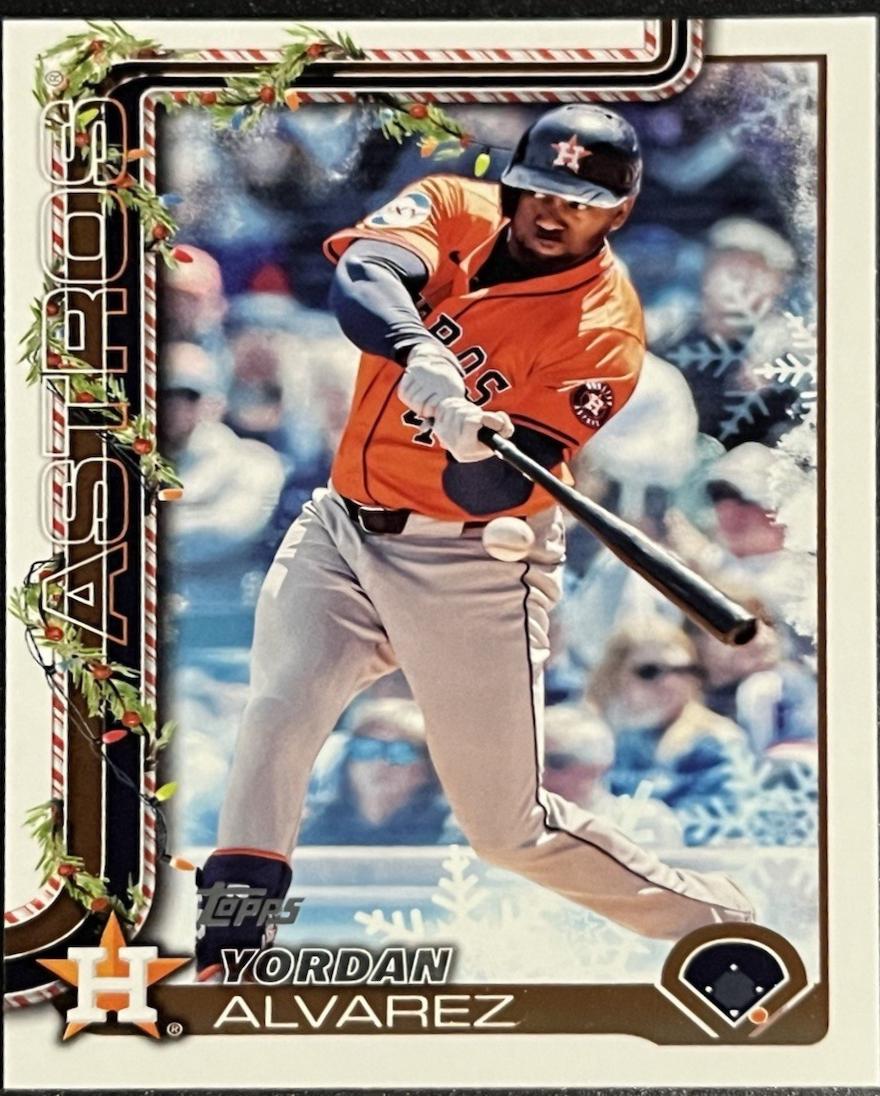 2025 Topps Holiday Yordan Alvarez [Holiday Lights] #H44 card