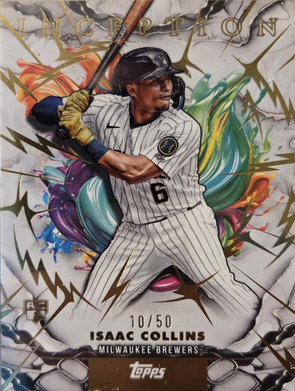 2025 Topps Inception Isaac Collins [Gold Electricity] #98 card