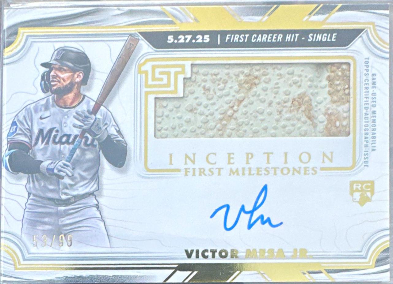 2025 Topps Inception MLB First Milestone Autographed Relic Victor Mesa Jr. #FMAR-VMJ card