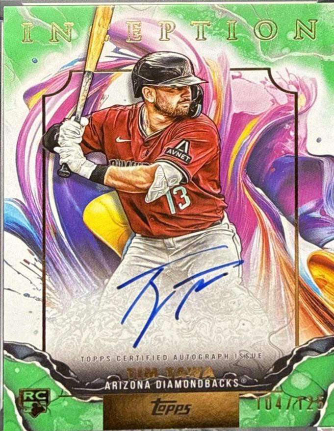2025 Topps Inception Rookies And Emerging Stars Autograph Tim Tawa [Green] #RESA-TT card