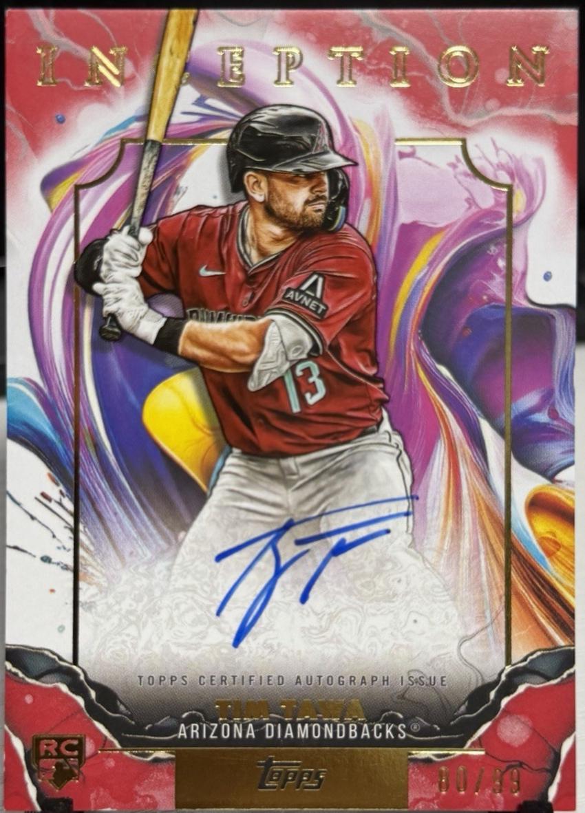 2025 Topps Inception Rookies And Emerging Stars Autograph Tim Tawa [Red] #RESA-TT card