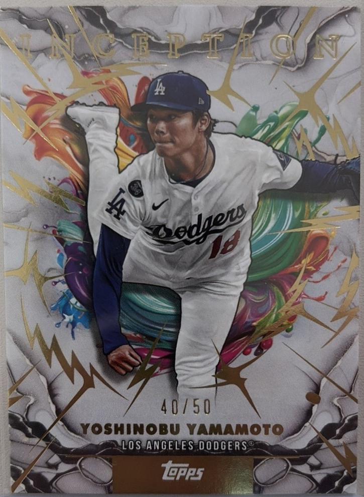 2025 Topps Inception Yoshinobu Yamamoto [Gold Electricity] #85 card