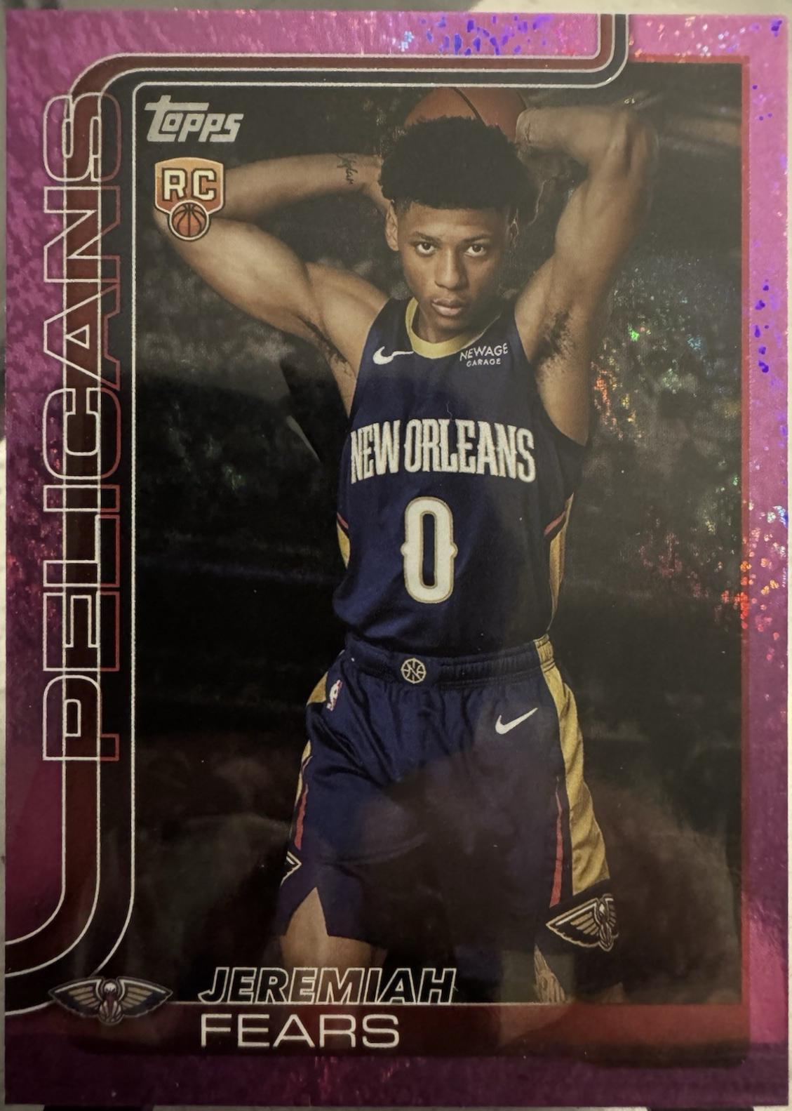 2025 Topps Jeremiah Fears [Holo Pink Foil] #207 card
