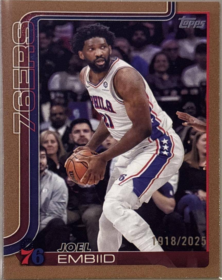 2025 Topps Joel Embiid [Gold] #22 card