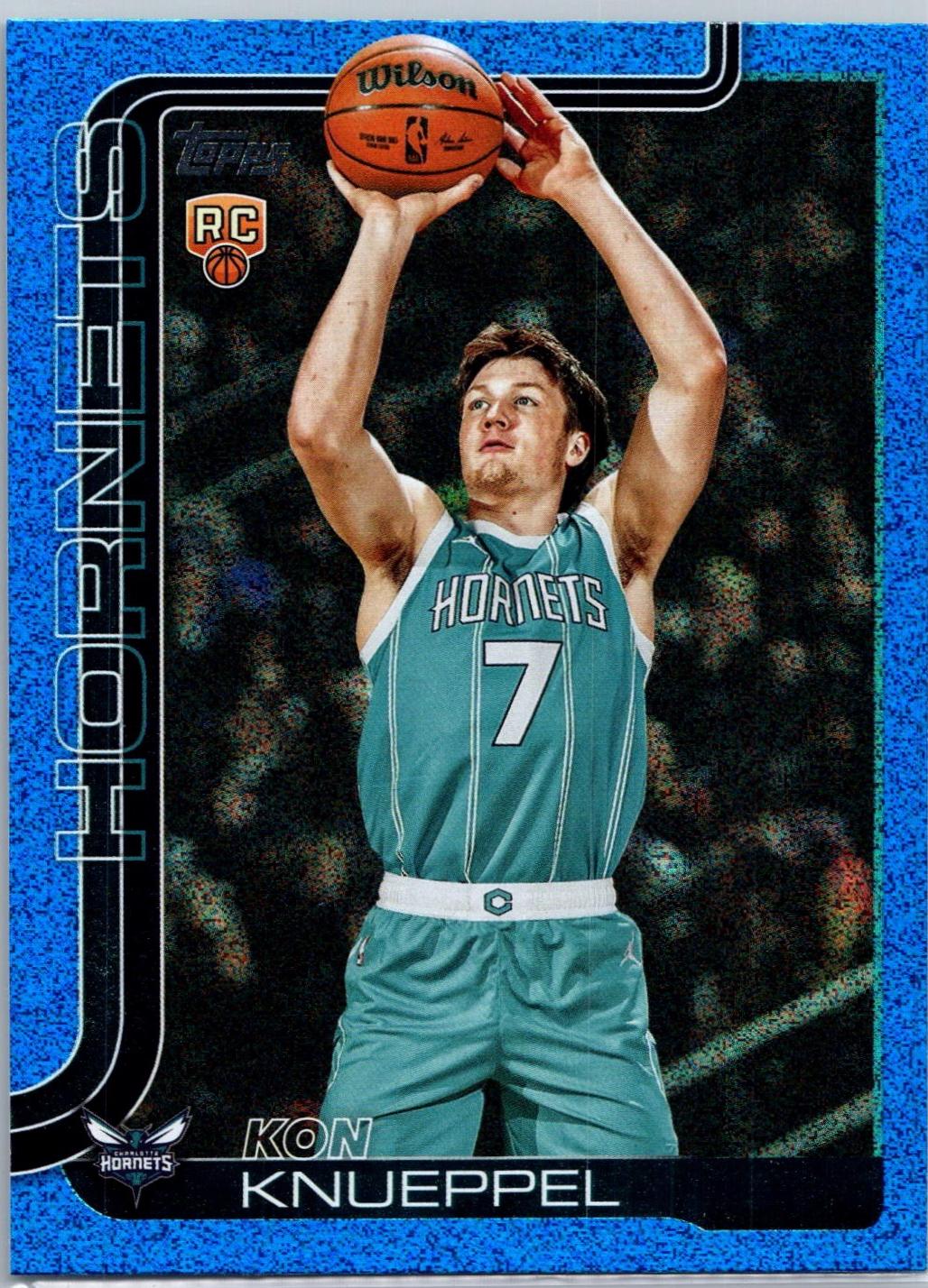 2025 Topps Kon Knueppel [Blue Sandglitter] #204 card