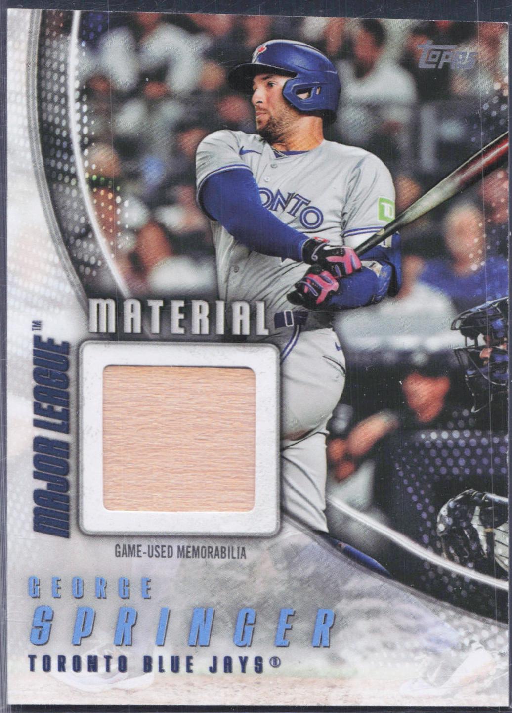 2025 Topps Major League Material George Springer #MLM-GS card