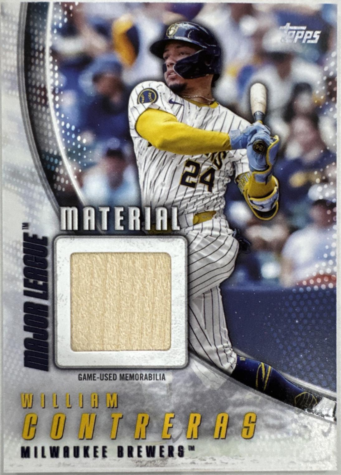 2025 Topps Major League Material William Contreras #MLM-WC card