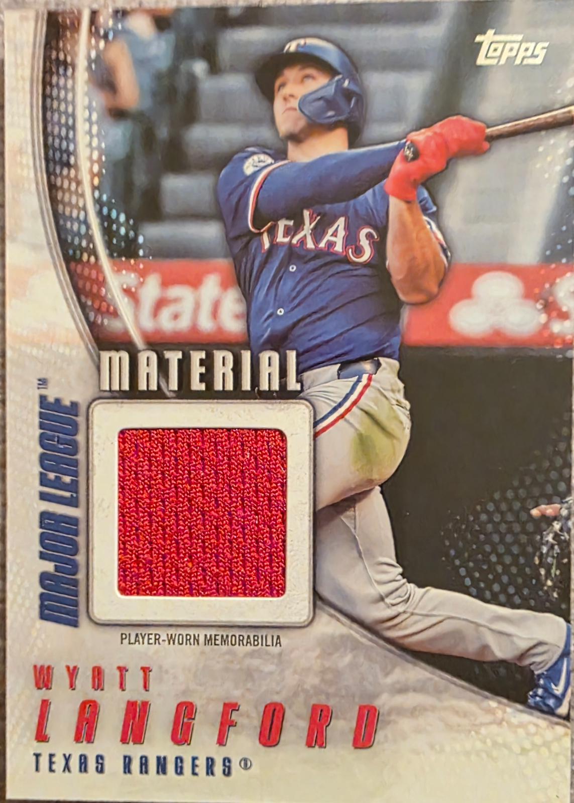 2025 Topps Major League Material Wyatt Langford #MLM-WL card