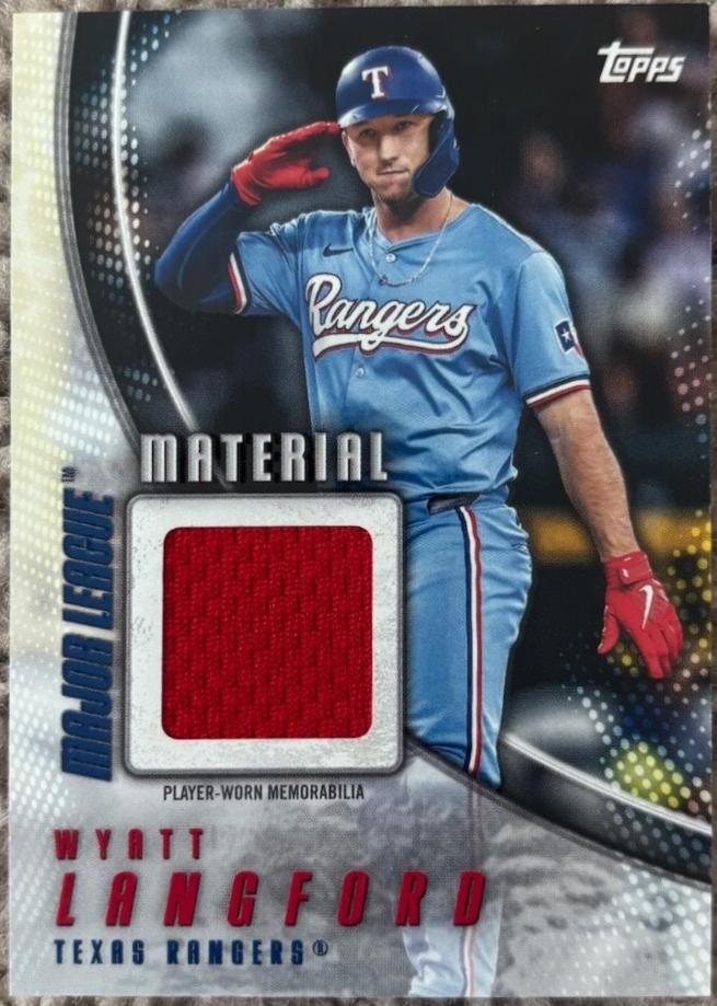 2025 Topps Major League Material Wyatt Langford #MLM2-WL card