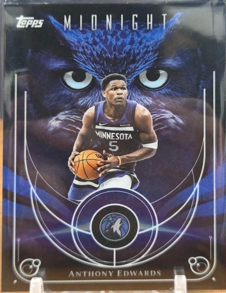 2025 Topps Midnight Night Owls Anthony Edwards #NO-3 card