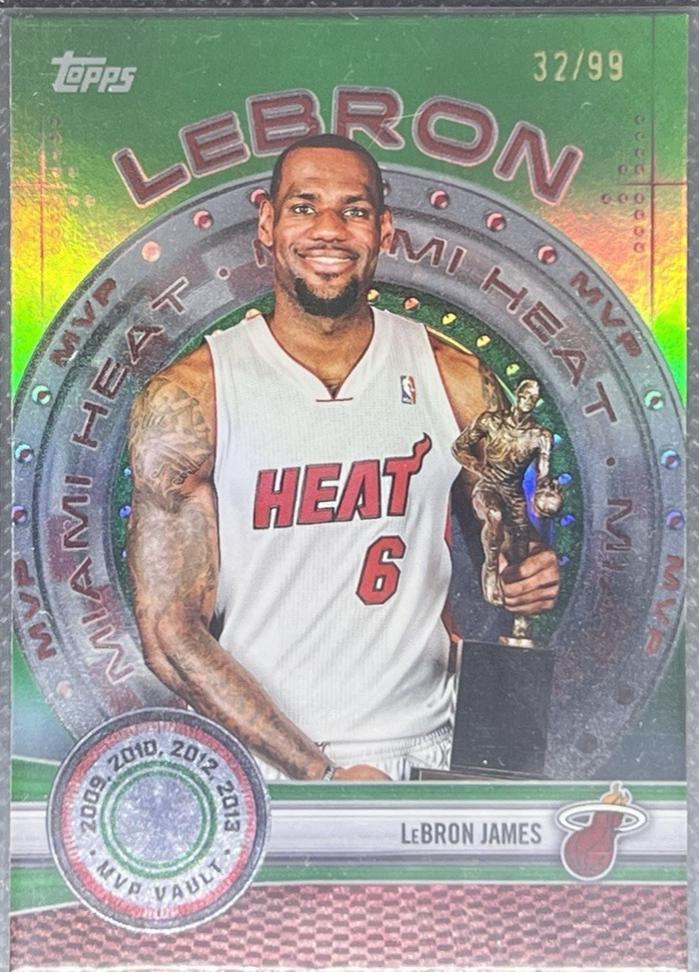 2025 Topps MVP Vault LeBron James [Green Rainbow] #MVP-8 card