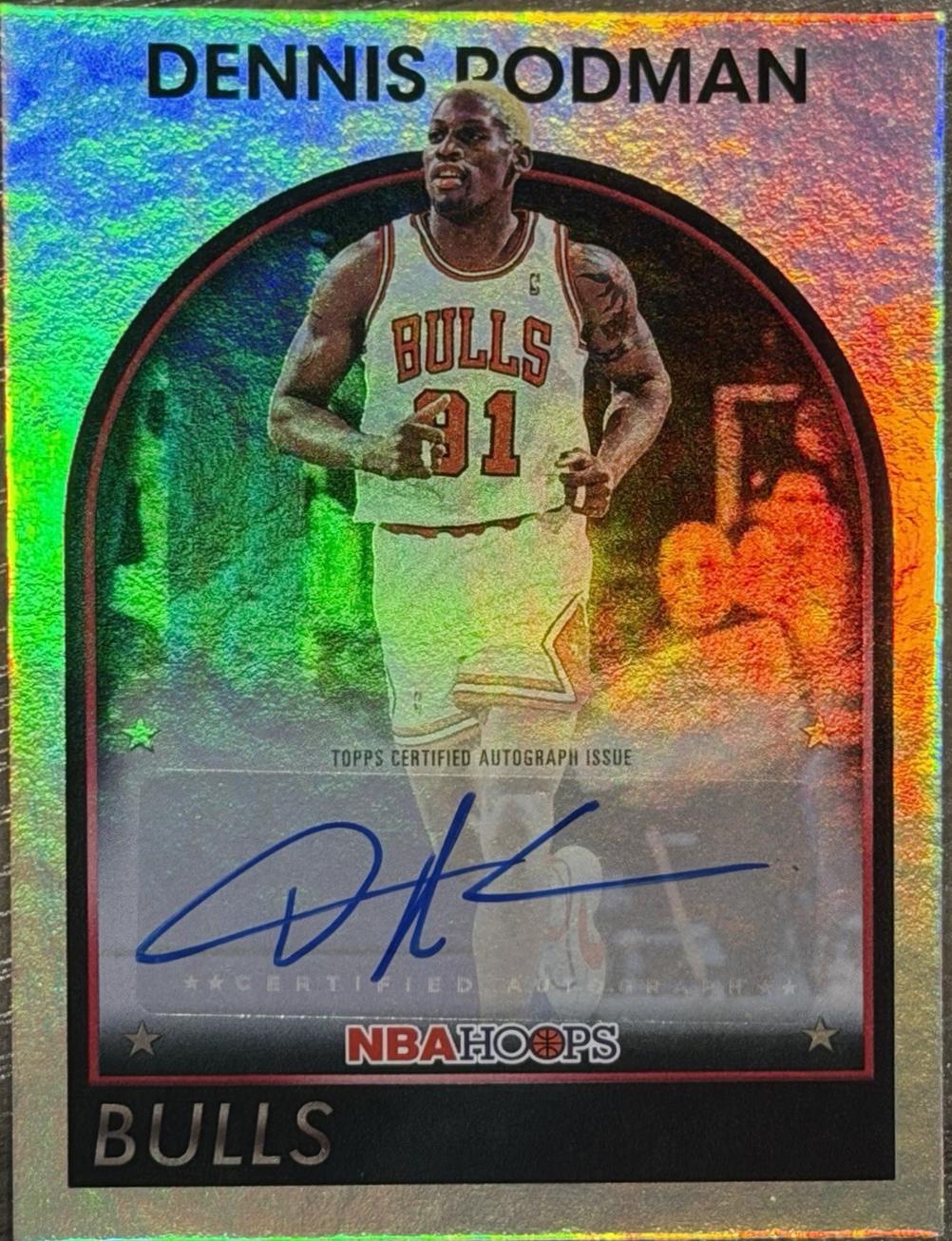 2025 Topps NBA Hoops 1989 Signature Dennis Rodman [Green Hoops] #89S-DR card
