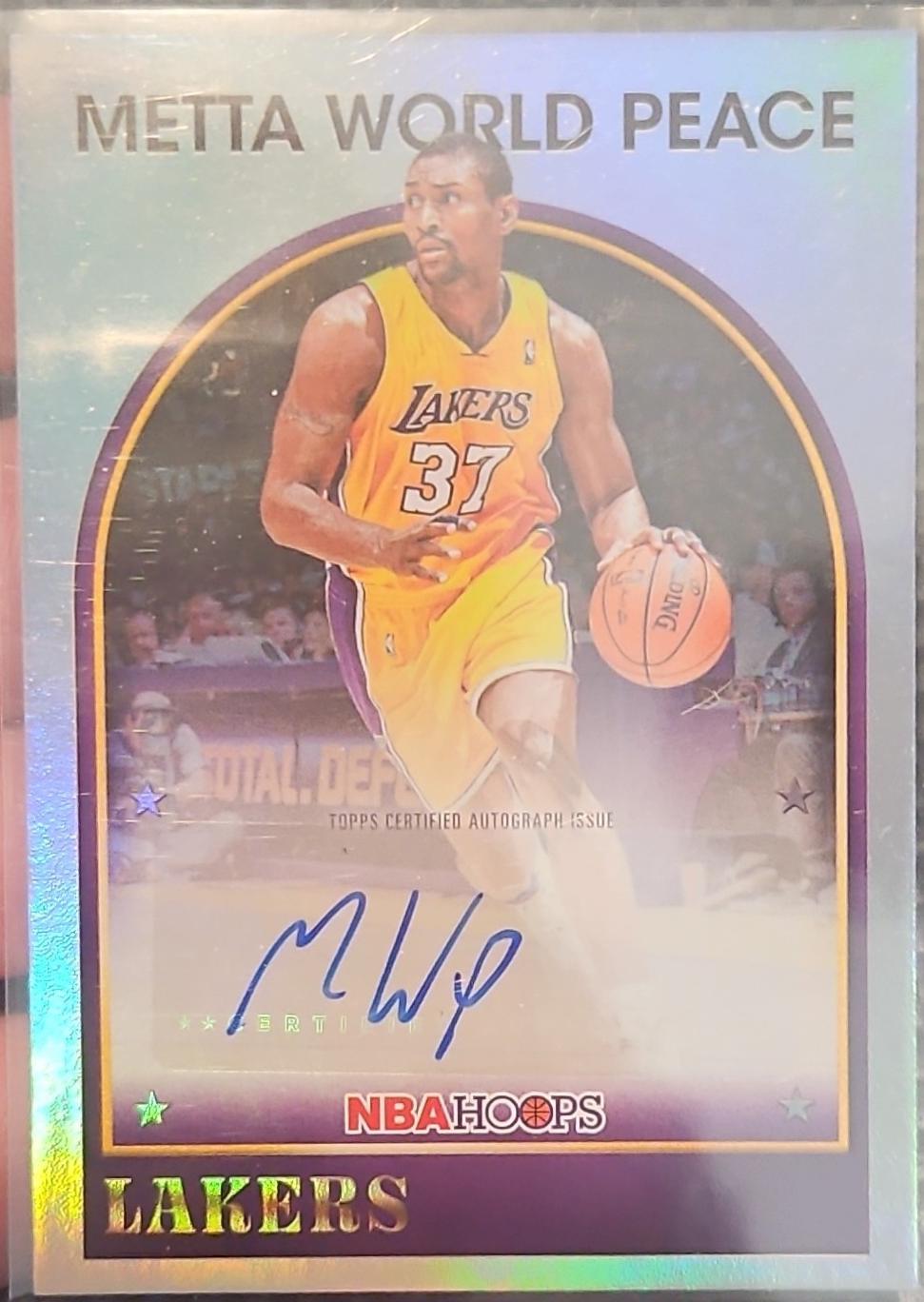 2025 Topps NBA Hoops 1989 Signature Metta World Peace #89S-M card