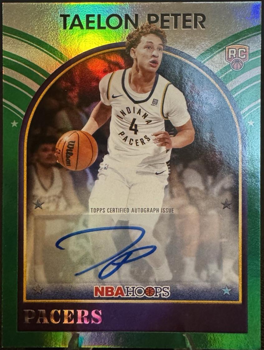 2025 Topps NBA Hoops 1989 Signature Taelon Peter #89S-TP card