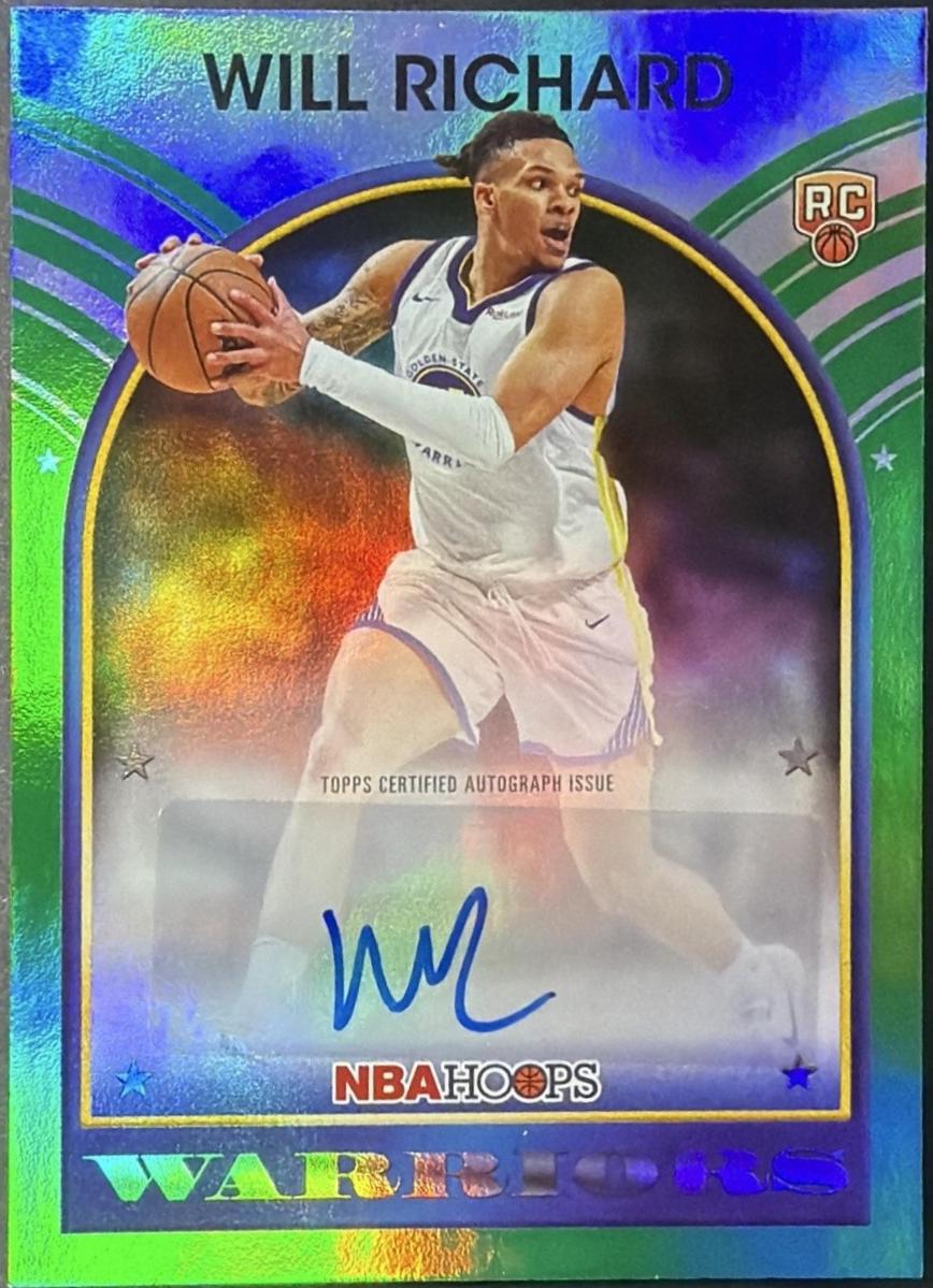 2025 Topps NBA Hoops 1989 Signature Will Richard [Green Hoops] #89S-W card