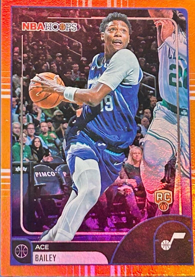 2025 Topps NBA Hoops Ace Bailey [Orange Hoops] #38 card