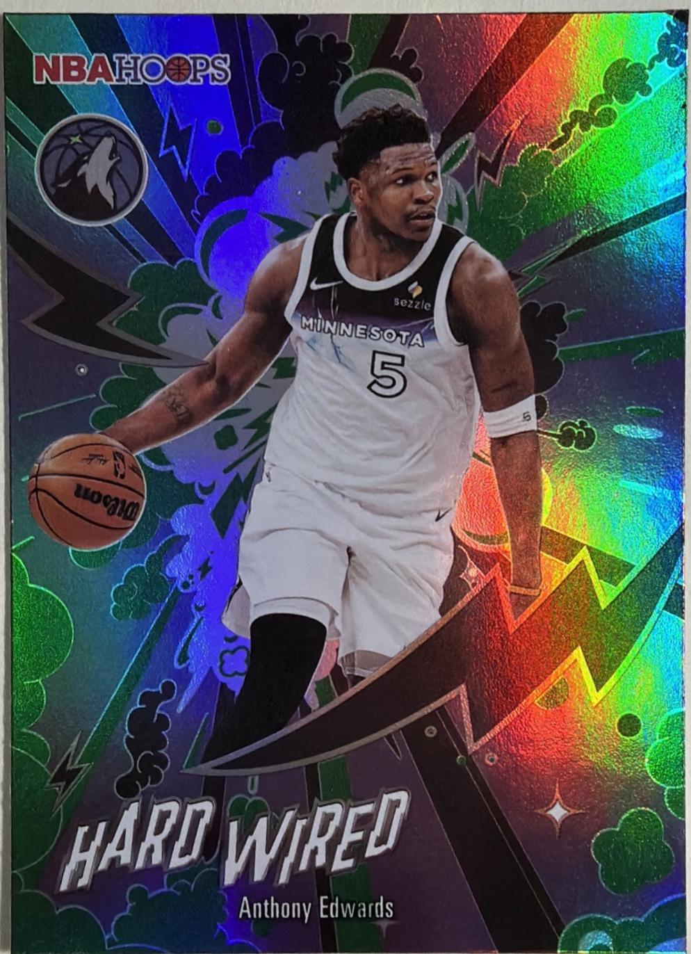 2025 Topps NBA Hoops Hardwired Anthony Edwards [Green] #HW-4 card