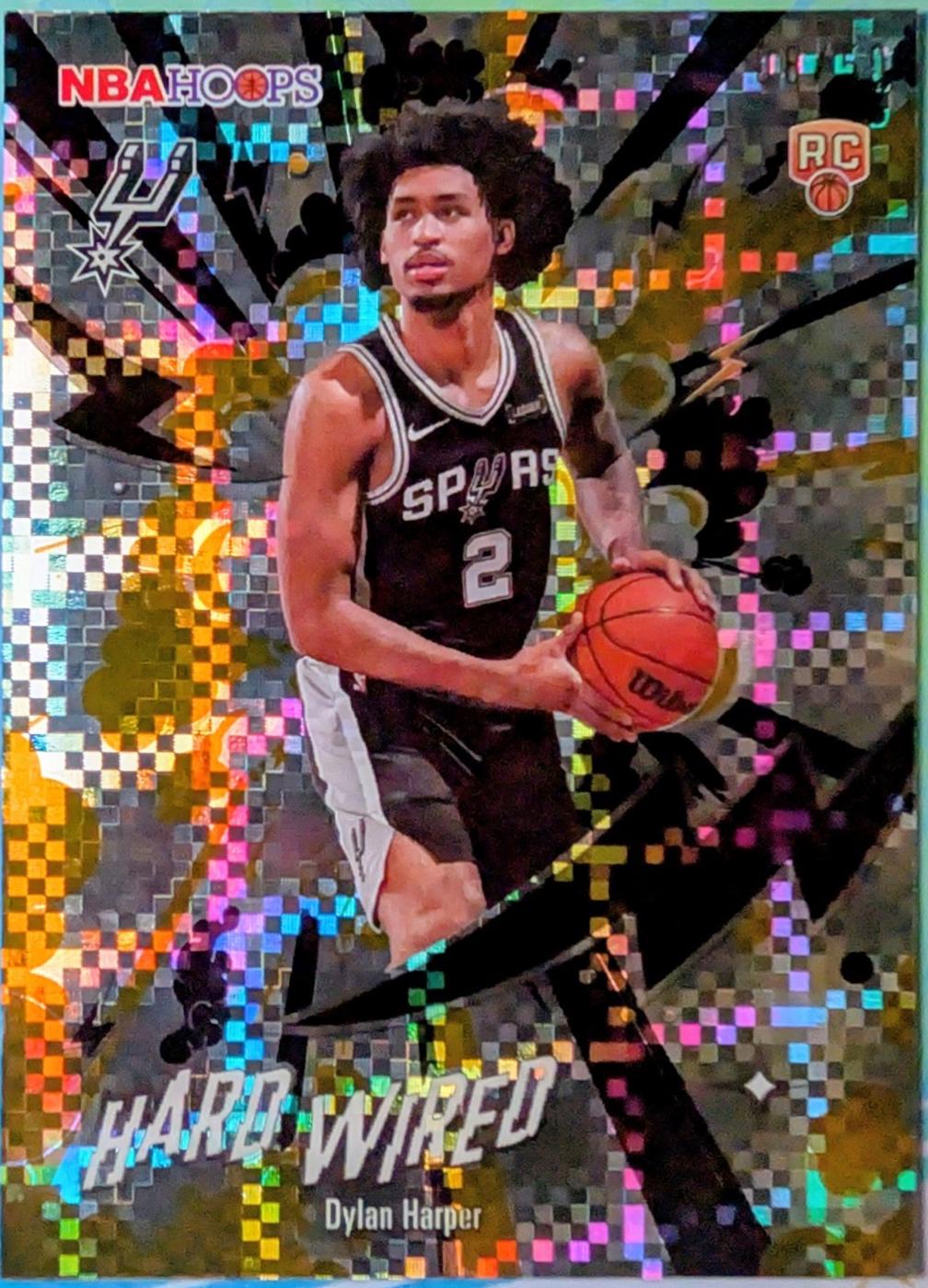 2025 Topps NBA Hoops Hardwired Dylan Harper [Light Burst Gold] #HW-22 card