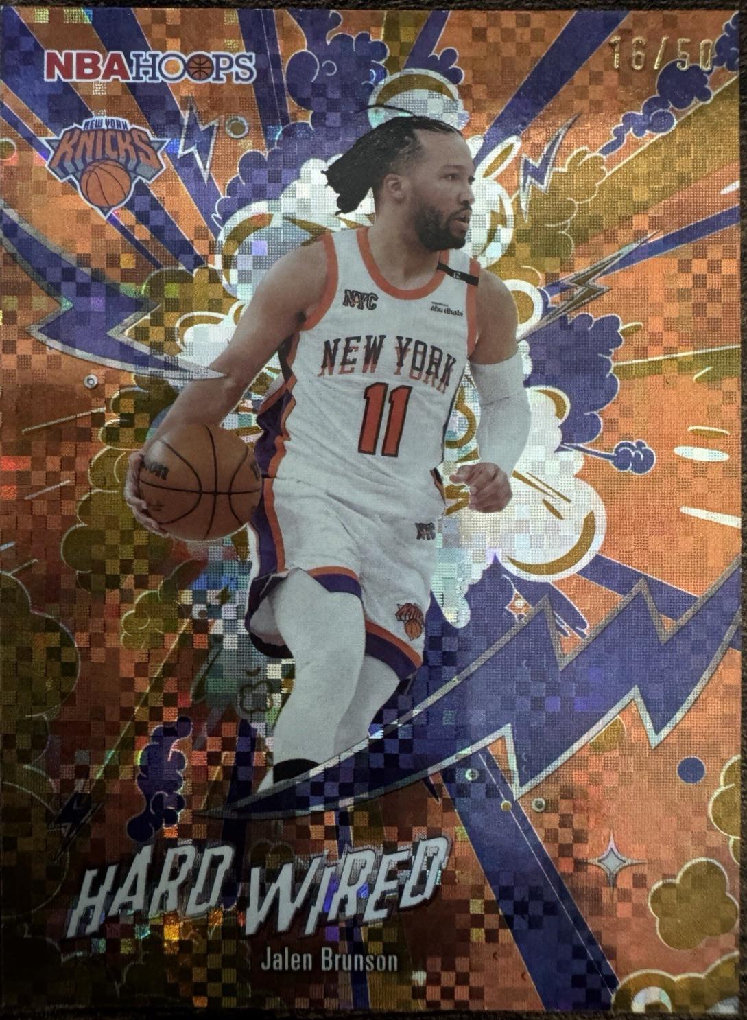 2025 Topps NBA Hoops Hardwired Jalen Brunson [Light Burst Gold] #HW-5 card