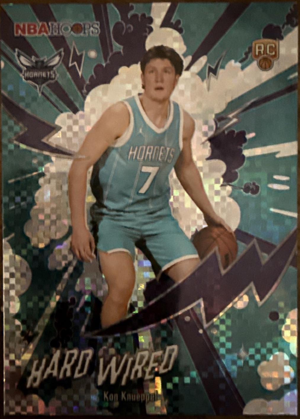 2025 Topps NBA Hoops Hardwired Kon Knueppel [Light Burst] #HW-24 card