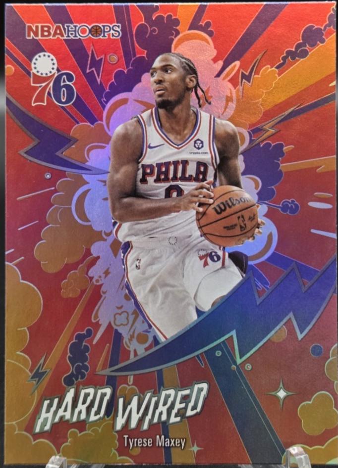 2025 Topps NBA Hoops Hardwired Tyrese Maxey [Orange] #HW-20 card