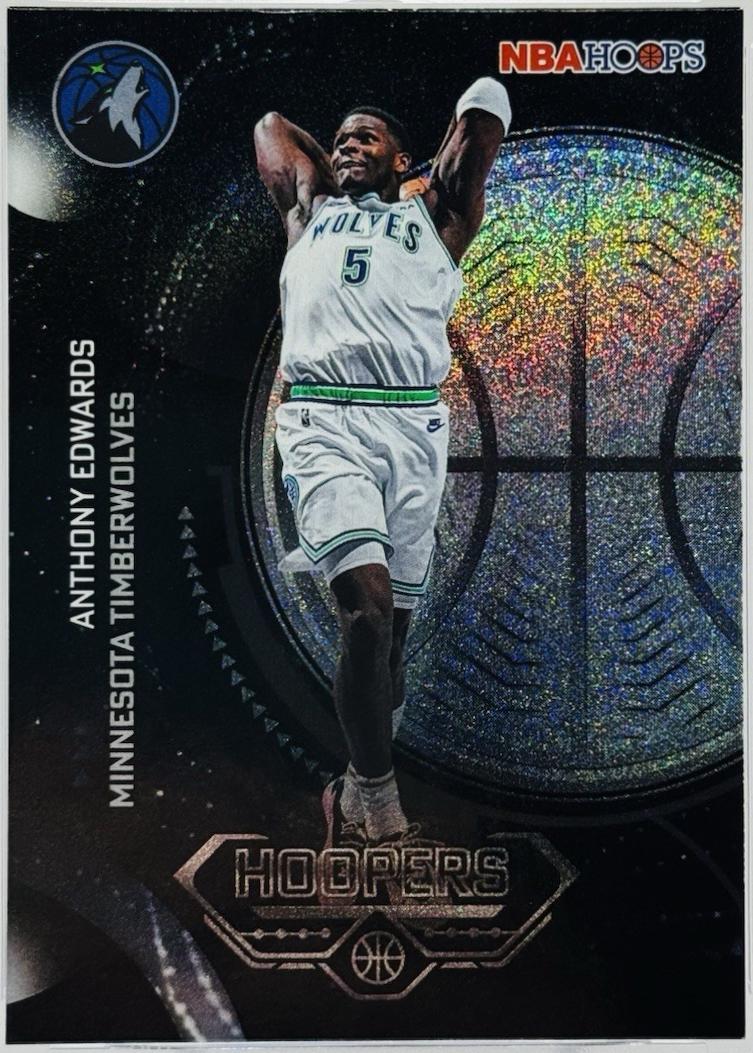 2025 Topps NBA Hoops Hoopers Anthony Edwards [Pixel Burst] #H-6 card