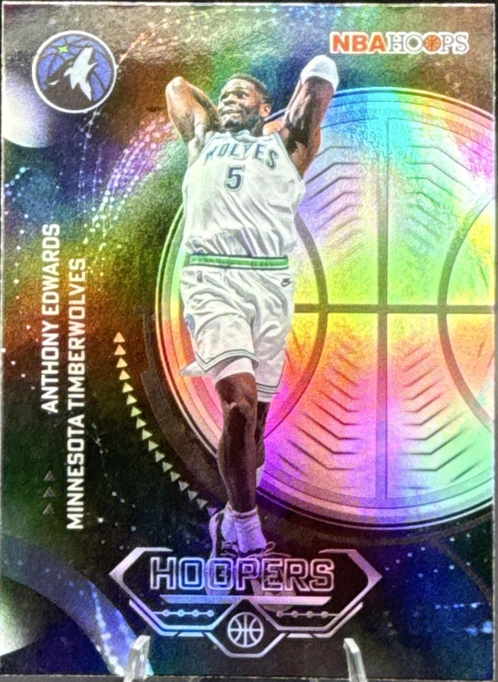 2025 Topps NBA Hoops Hoopers Anthony Edwards [Rainbow] #H-6 card