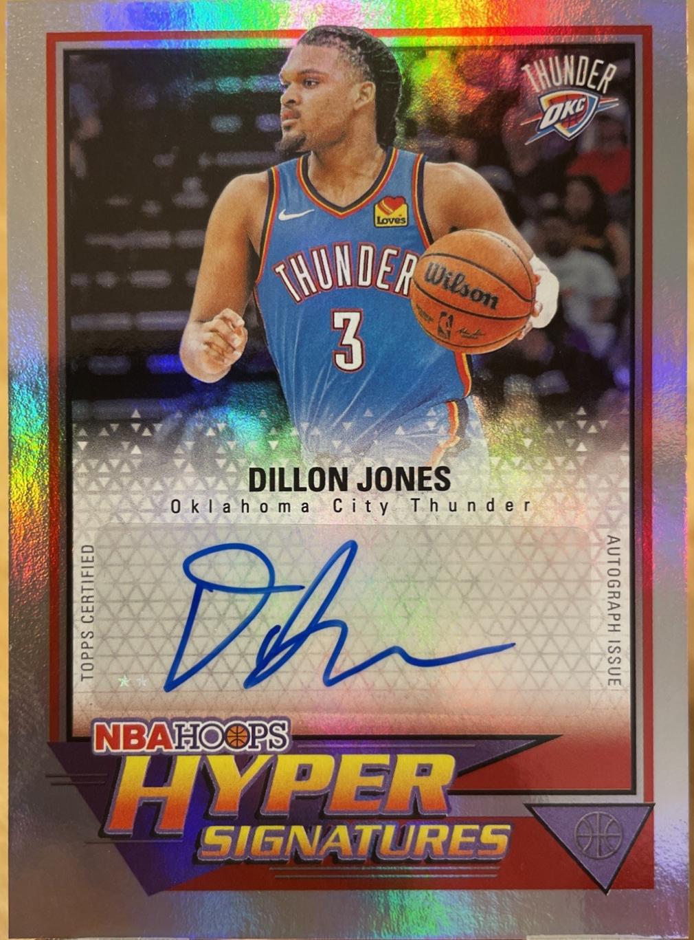 2025 Topps NBA Hoops Hyper Signature Dillon Jones #HHS-D card