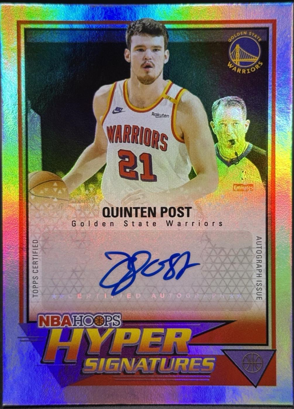 2025 Topps NBA Hoops Hyper Signature Quinten Post #HHS-Q card