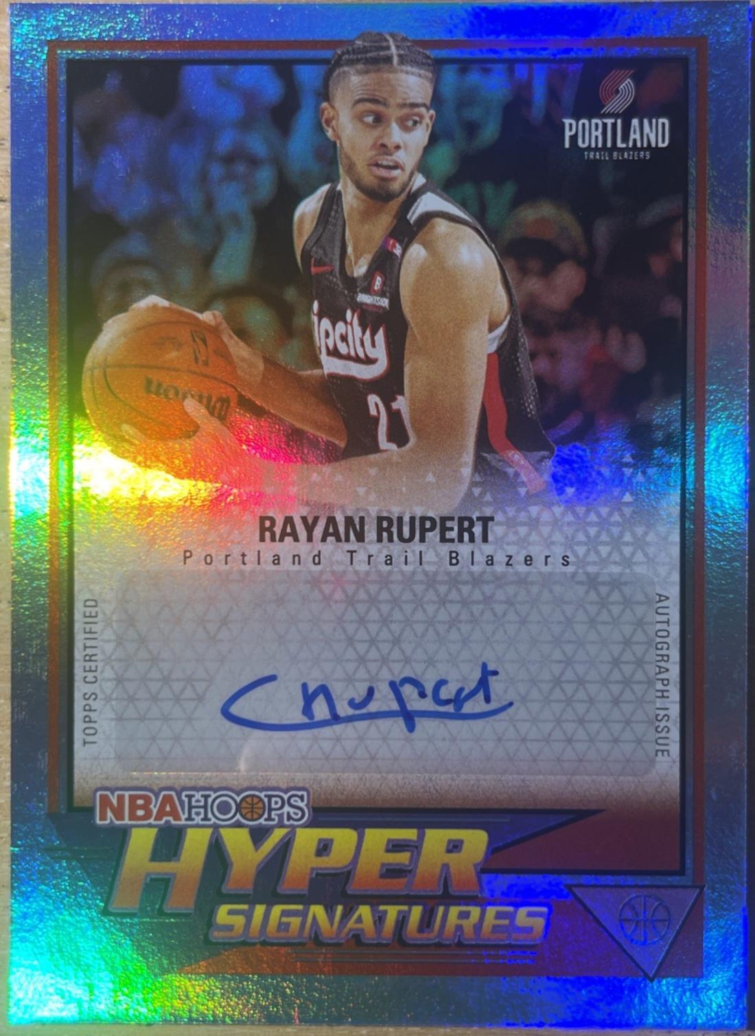 2025 Topps NBA Hoops Hyper Signature Rayan Rupert #HHS-R card