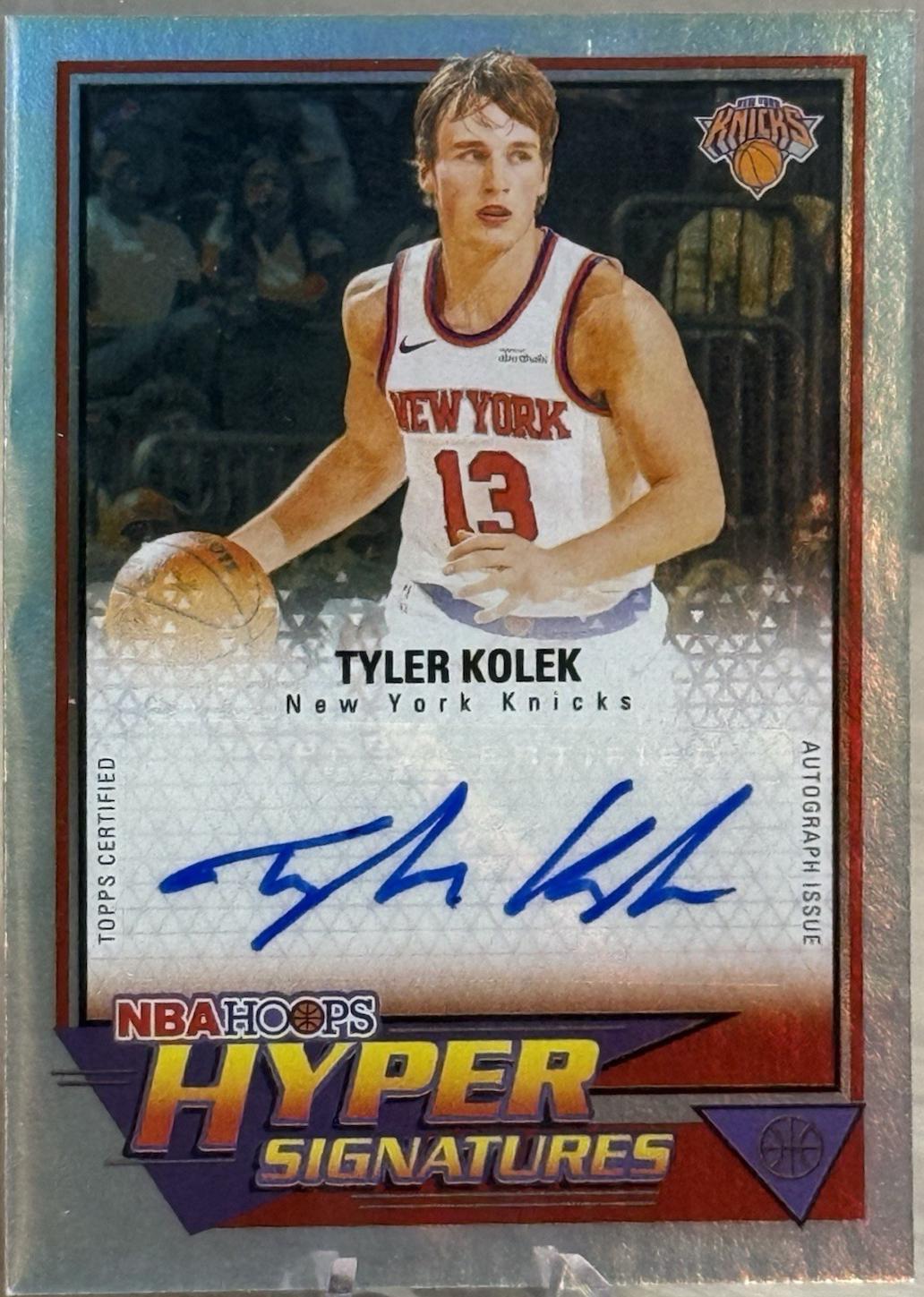 2025 Topps NBA Hoops Hyper Signature Tyler Kolek #HHS-TK card