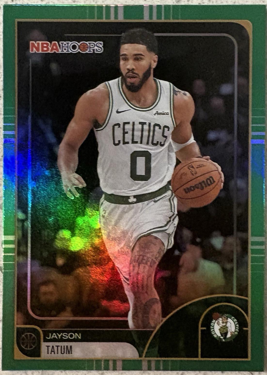 2025 Topps NBA Hoops Jayson Tatum [Green Hoops] #228 card