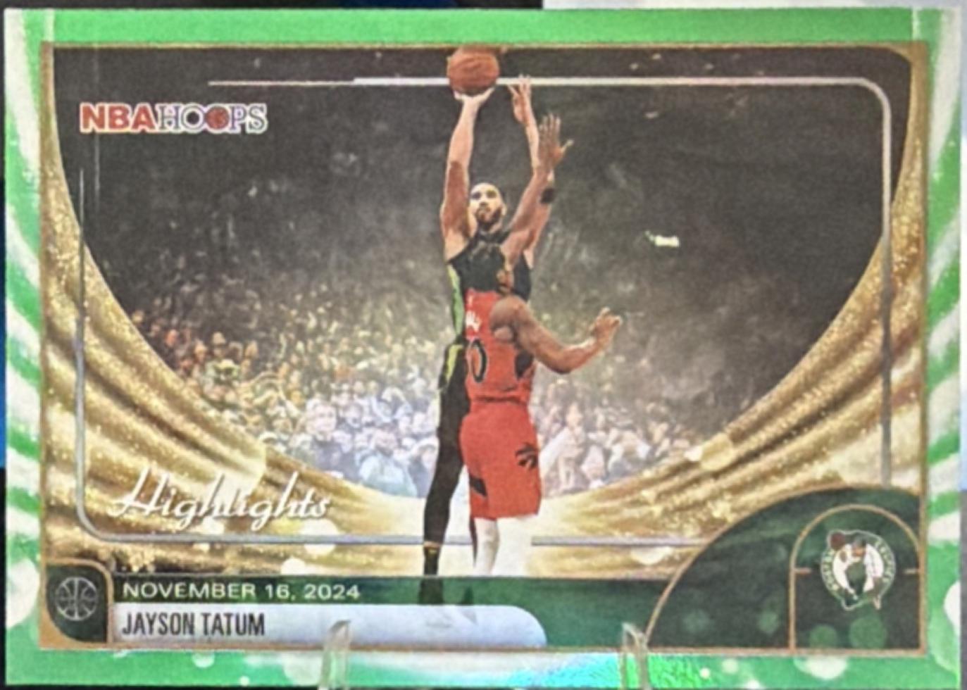 2025 Topps NBA Hoops Jayson Tatum [Green Hoops] #263 card