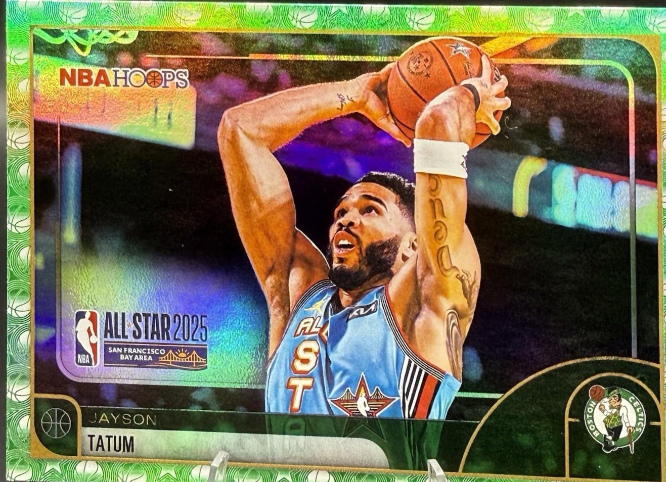 2025 Topps NBA Hoops Jayson Tatum [Green Hoops] #277 card