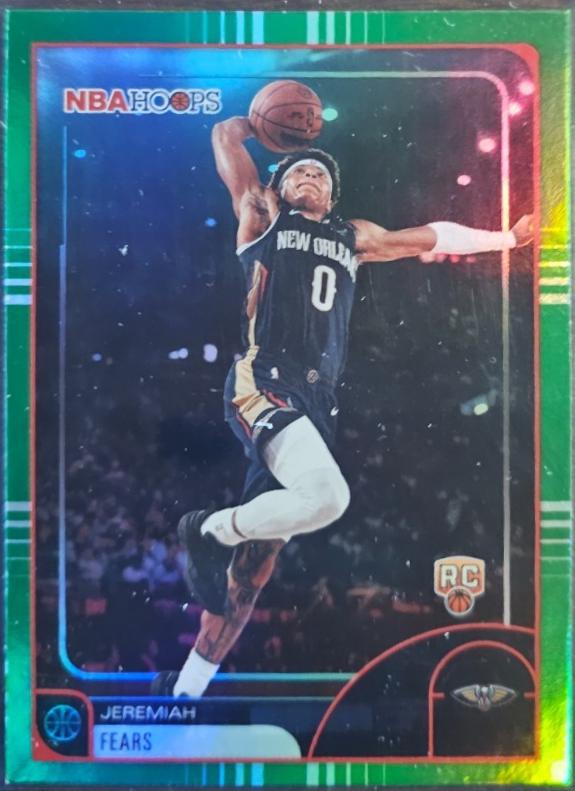 2025 Topps NBA Hoops Jeremiah Fears [Green Hoops] #48 card