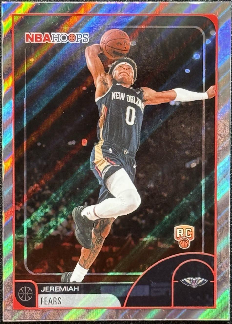 2025 Topps NBA Hoops Jeremiah Fears [Light Burst] #48 card