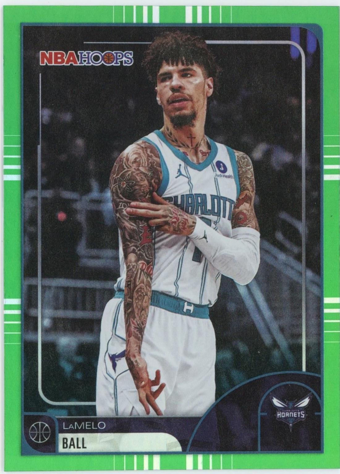 2025 Topps NBA Hoops LaMelo Ball [Green Hoops] #185 card