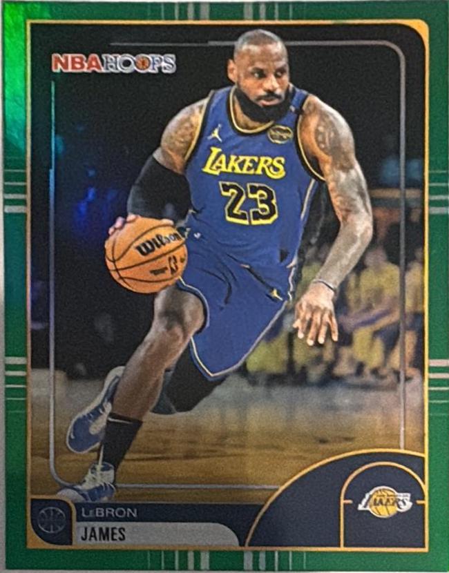 2025 Topps NBA Hoops LeBron James [Green Hoops] #84 card