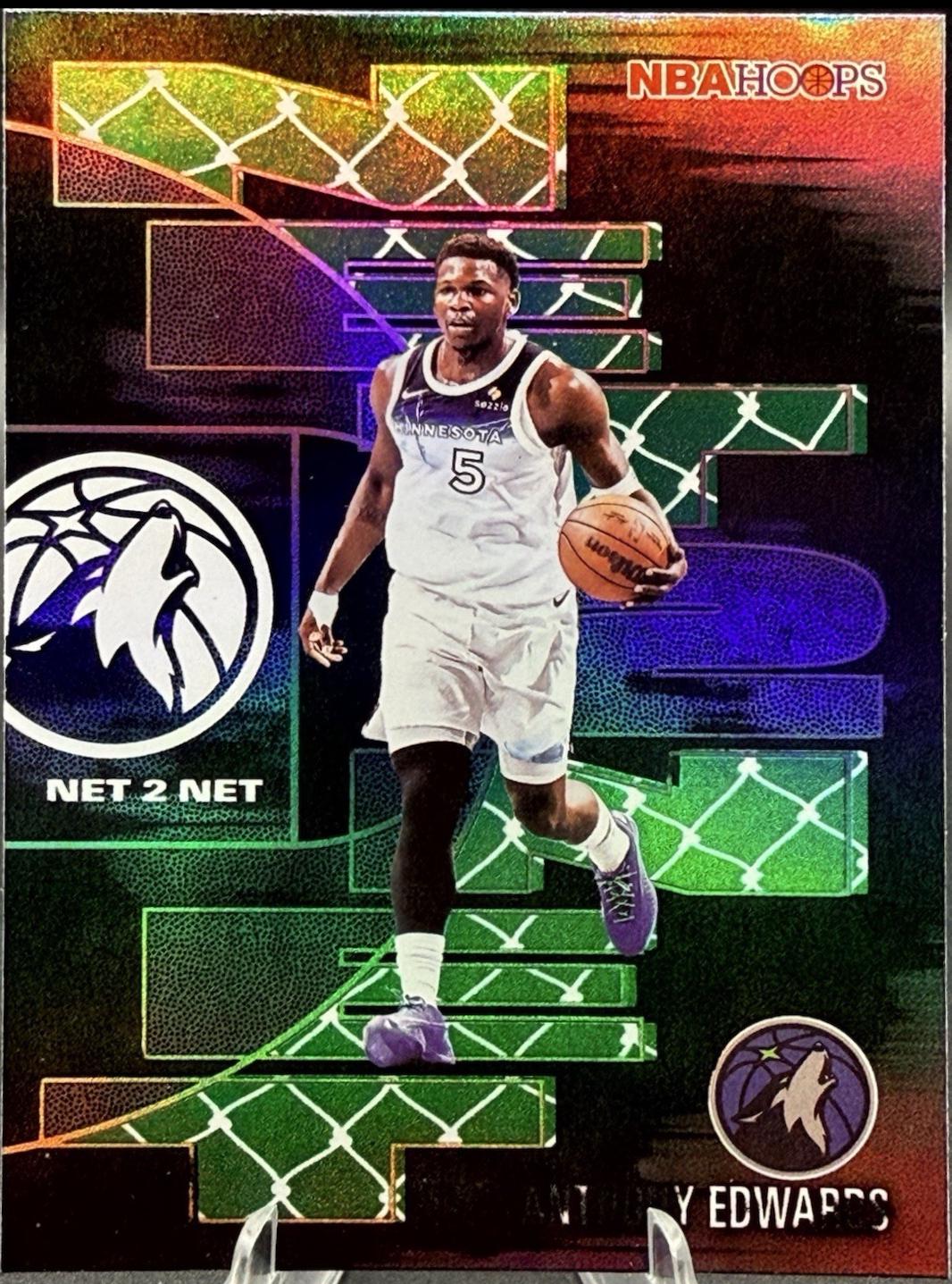 2025 Topps NBA Hoops Net 2 Net Anthony Edwards [Green] #NTN-13 card