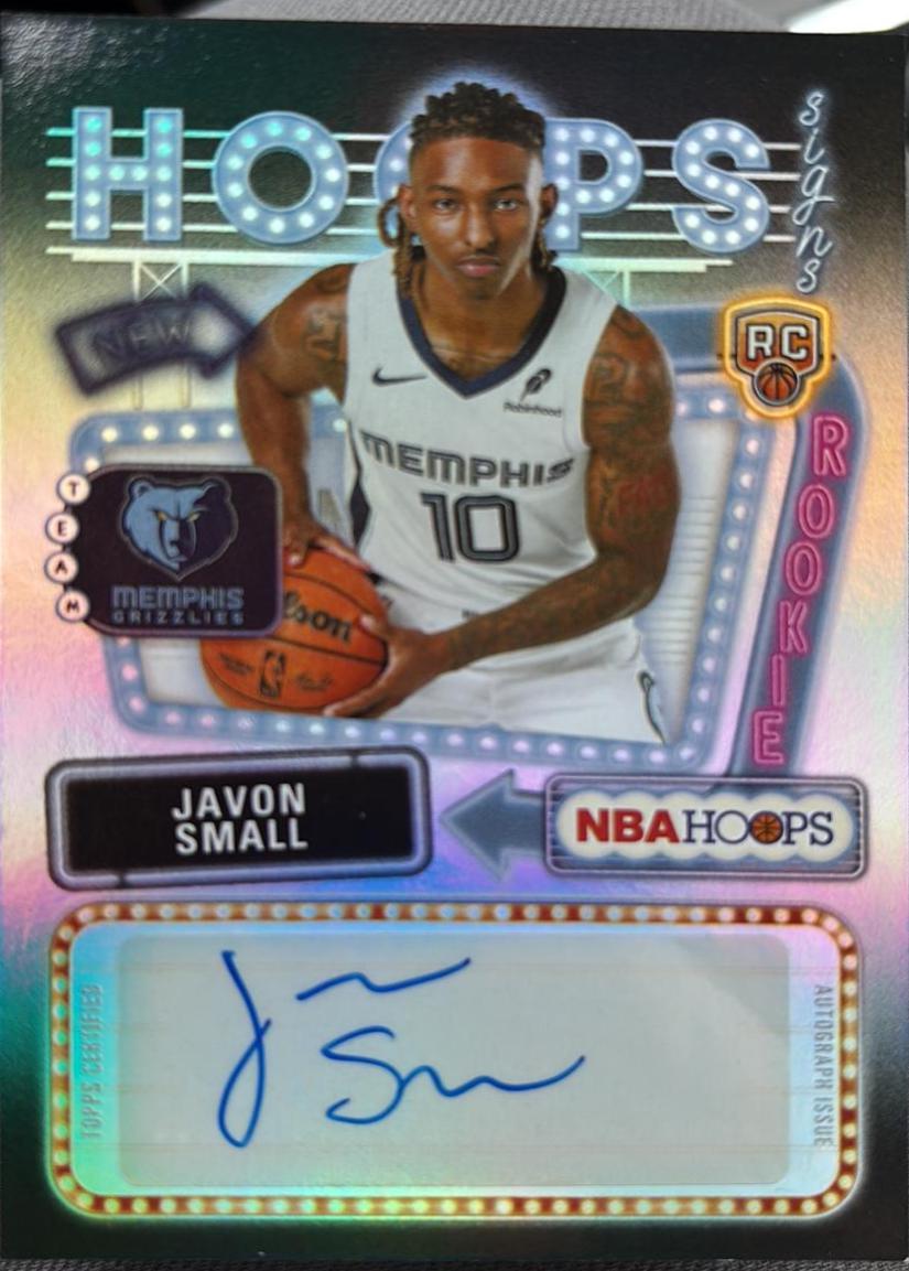 2025 Topps NBA Hoops Rookie First Sign Javon Small #HFS-JS card
