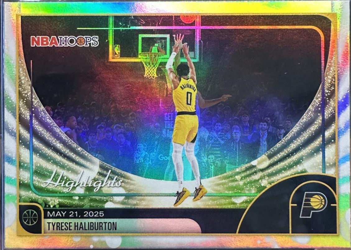 2025 Topps NBA Hoops Tyrese Haliburton [Rainbow] #262 card