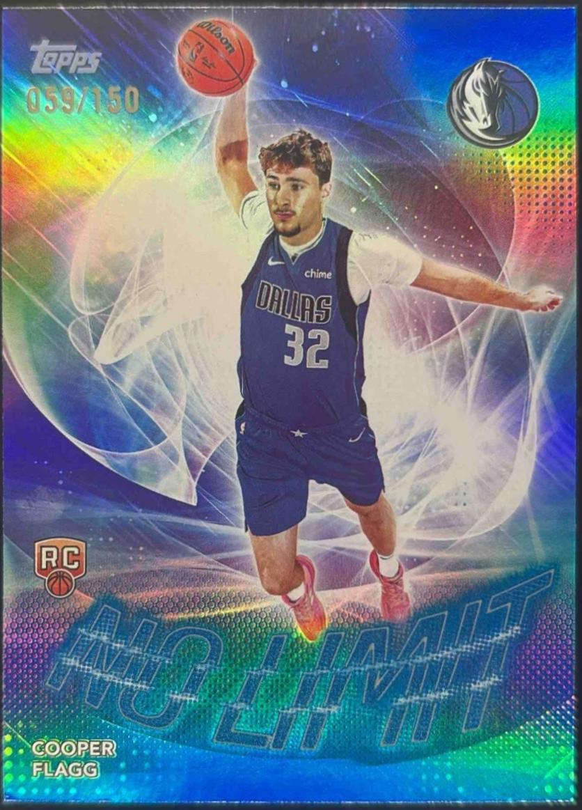 2025 Topps No Limit Cooper Flagg [Blue Rainbow] #NL-1 card