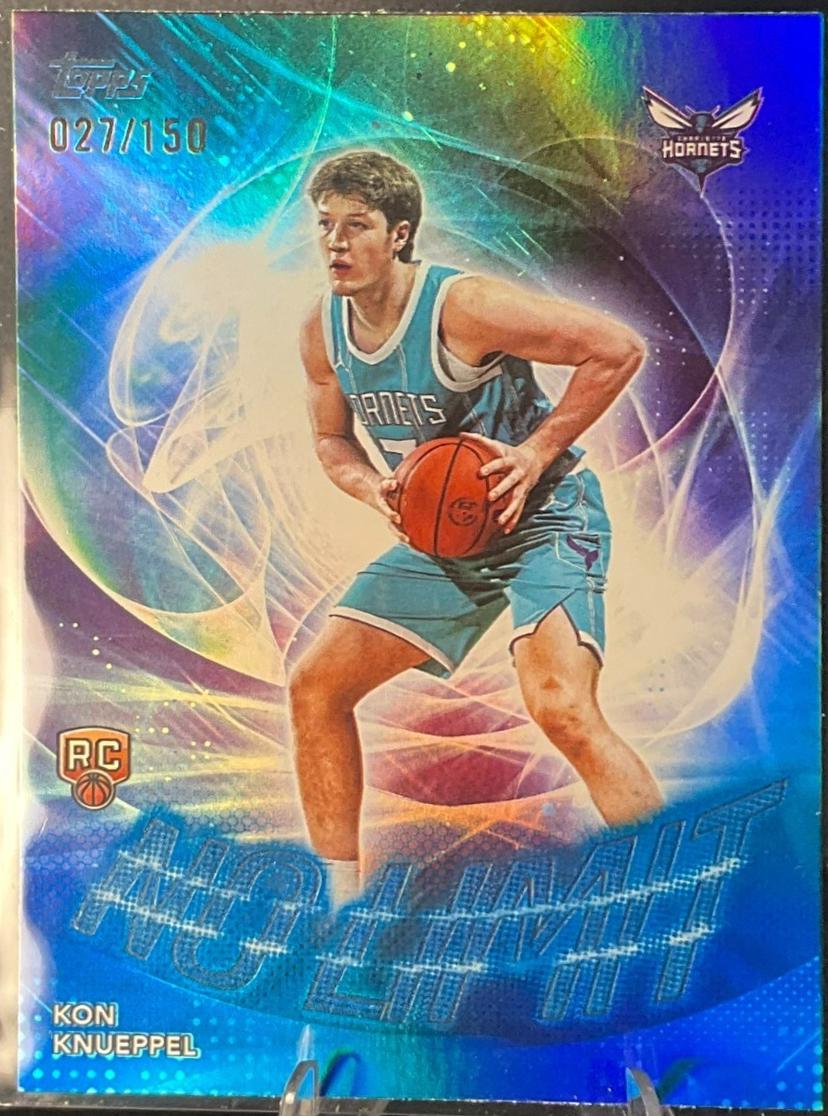 2025 Topps No Limit Kon Knueppel [Blue Rainbow] #NL-4 card