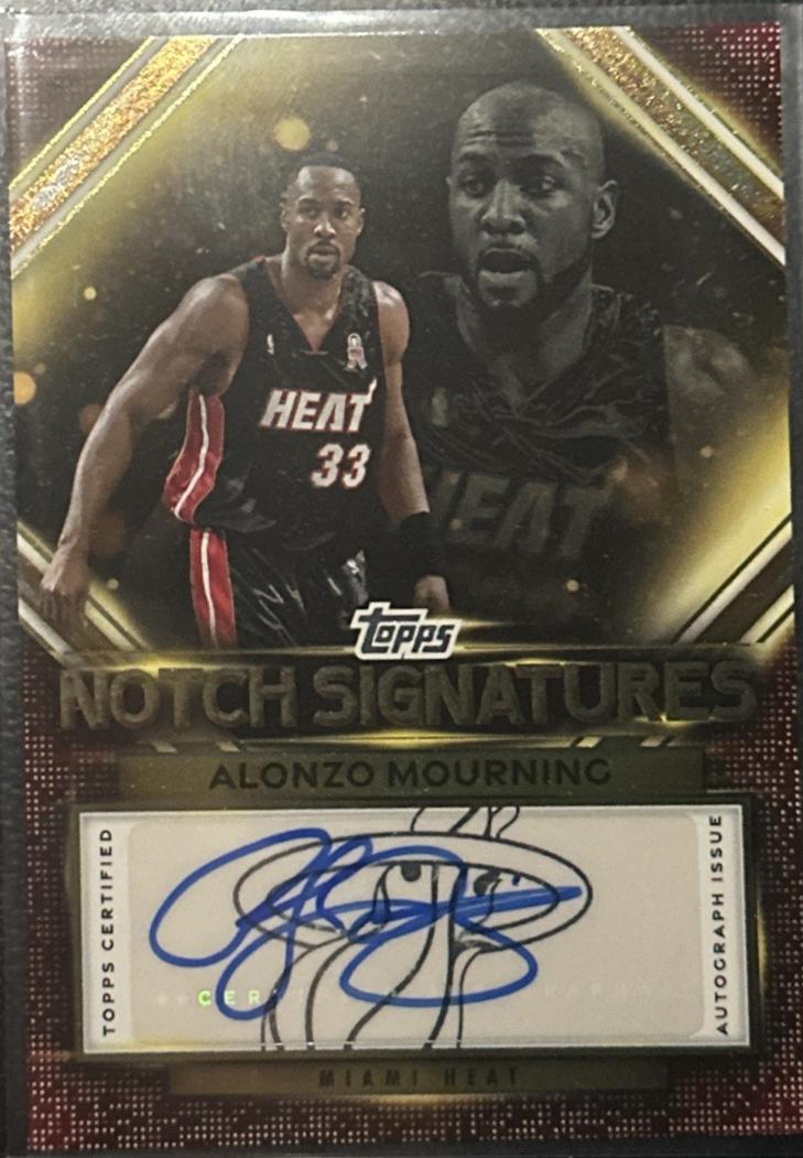 2025 Topps Notch Signatures Alonzo Mourning #TNS-AM card