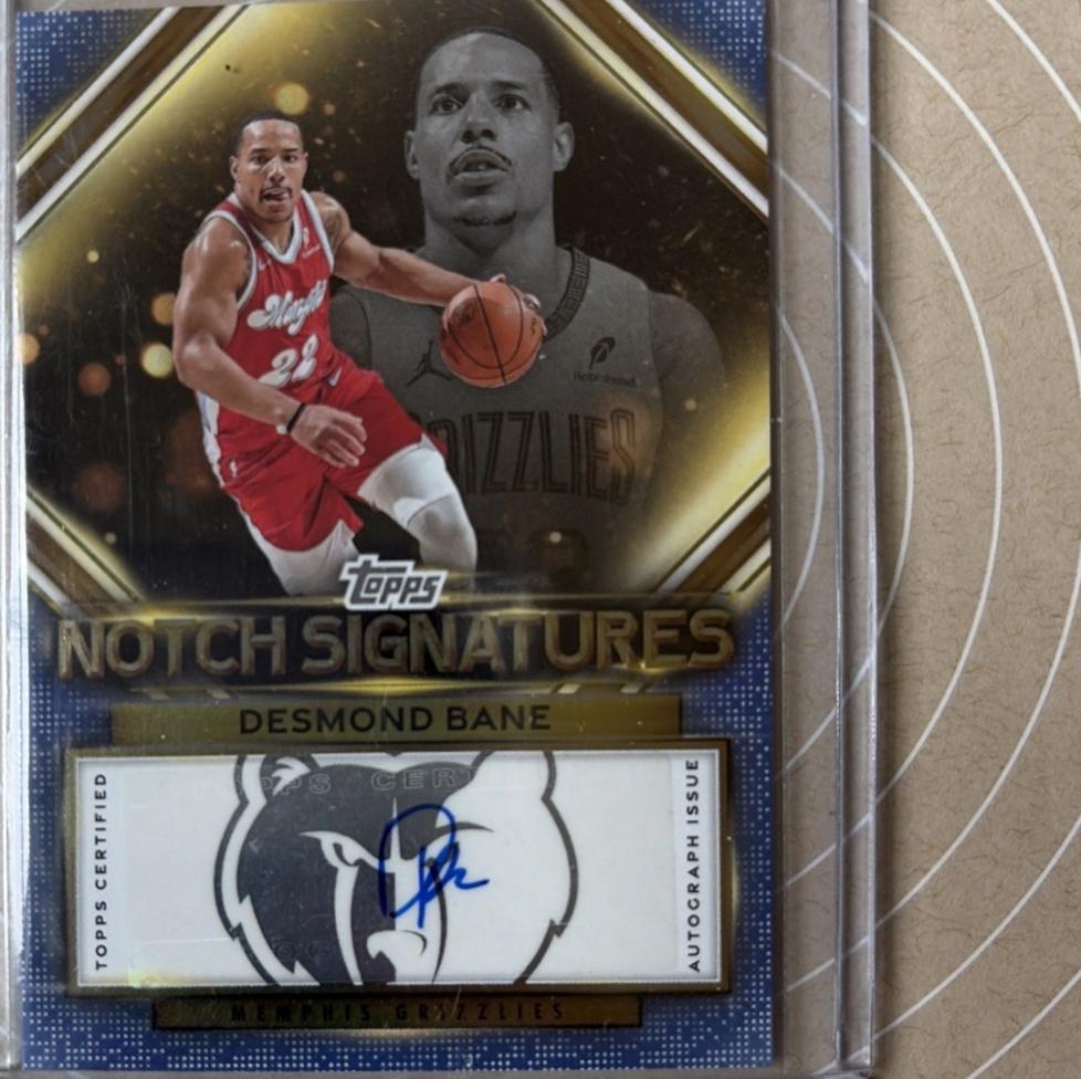 2025 Topps Notch Signatures Desmond Bane #TNS-DB card
