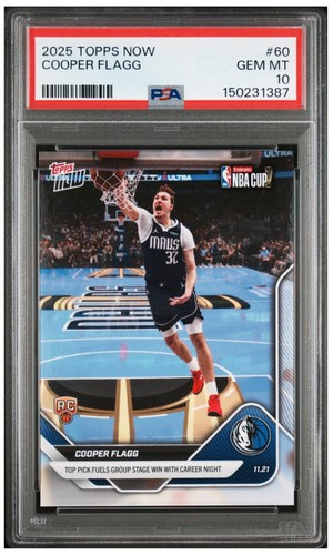 2025 Topps Now Cooper Flagg #60 card